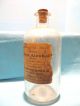 Vintage U.  S.  Industrial Chemical Co.  Ethyl Alcohol Glass Bottle W/ Cork Stopper Bottles & Jars photo 2