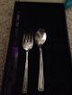 Antique Easterling Sterling Silver Serving Spoon And Fork Horizon Flatware & Silverware photo 2