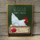 Green Metal Sign Hen Eggs Apple Crate Handpainted Country Rooster Art Mcmurry Primitives photo 1