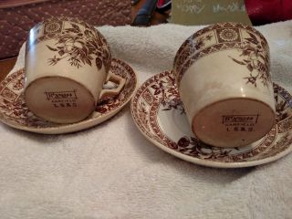 Brown Transfer Victorian Cup And Saucer (2) photo
