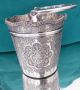 Large Buckets,  Large Vase Persia Solid Silver (84) Flower And Bird Relief 475 G Cigarette & Vesta Cases photo 1