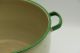 Enamelware Pot Green Porcelain Primitive Steampunk Antique Vintage Cookware Primitives photo 9