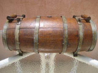 Antique Oak Barrel Nautical Rum Keg Navy War Ambulance Water Cask 1800 ' S photo