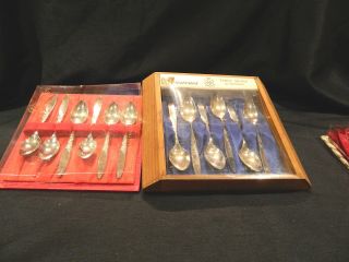 Grosvenor Christine 6 Teaspoons & 6 Coffee Spoons Epns A1 Boxed photo