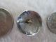 Antique Pre 1940 Navajo Turquoise Sterling Silver Button 3/4 