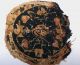 Coptic Textile Fragment - Roundel With Human Face & Flowers - Late Antique Egypt Egyptian photo 3