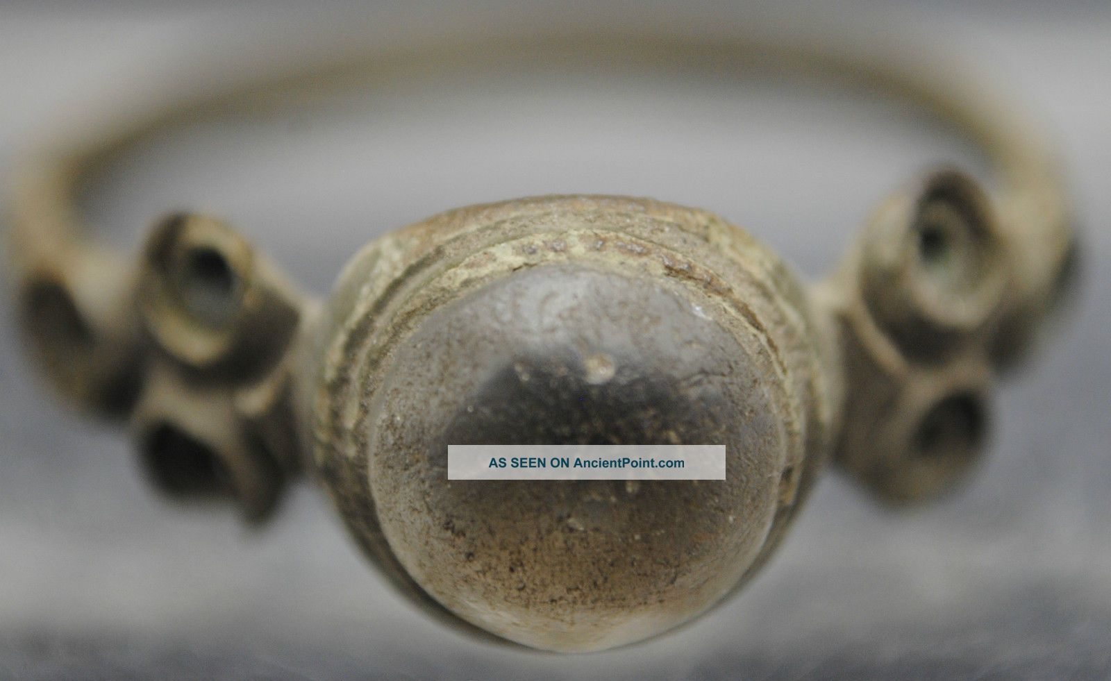 Post Medieval Jacobean Finger Ring With Glass Insert British photo