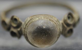 Post Medieval Jacobean Finger Ring With Glass Insert photo