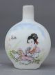 Chinese White Porcelain Palace Woman Lady Belle Girl Orchid Flower Bottle Vase Plates photo 3