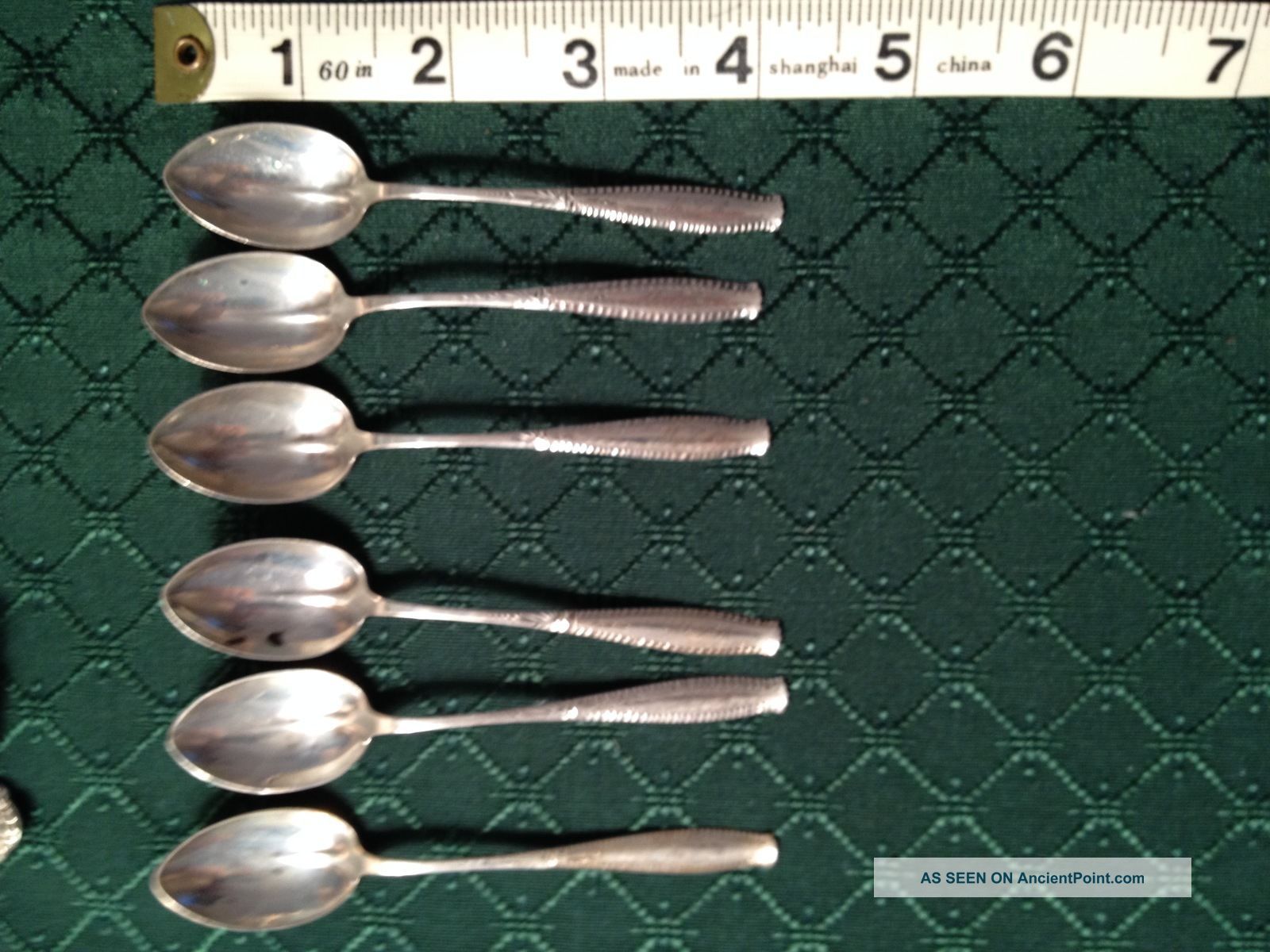 6 Vintage Sterling Silver Demitasse/coffee Spoons Flatware & Silverware photo