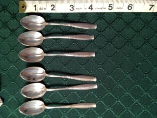 6 Vintage Sterling Silver Demitasse/coffee Spoons photo