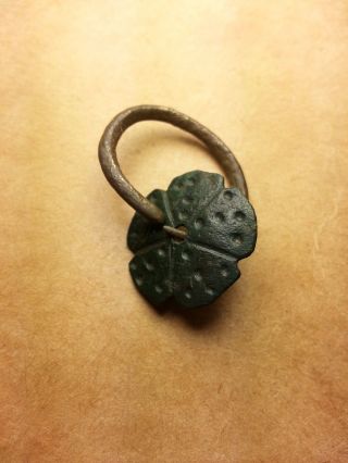 Ancient Roman Bronze Earring - Clover Rrr photo