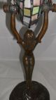 Tiffany Style Mermaid Nautilus Shell Art Noveau Bronze Lamp Full Body Signed Lamps photo 7