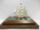 The Sailboat Of Silver960 Of The Most Wonderful Japan.  3 Masts.  Takehiko ' S Work. Other Antique Sterling Silver photo 1