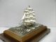 The Sailboat Of Silver960 Of The Most Wonderful Japan.  3 Masts.  Takehiko ' S Work. Other Antique Sterling Silver photo 2
