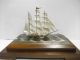 The Sailboat Of Silver960 Of The Most Wonderful Japan.  3 Masts.  Takehiko ' S Work. Other Antique Sterling Silver photo 3