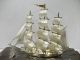 The Sailboat Of Silver960 Of The Most Wonderful Japan.  3 Masts.  Takehiko ' S Work. Other Antique Sterling Silver photo 5