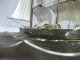 The Sailboat Of Silver960 Of The Most Wonderful Japan.  3 Masts.  Takehiko ' S Work. Other Antique Sterling Silver photo 8