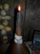 Primitive Early Look Funnel Light,  Grungy Candle & Holder,  Rusty Metal & Wire Primitives photo 2