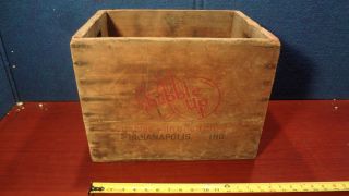 Antique Advertising Bubble Up Soda Wood Crate Indianapolis Wood Crate photo