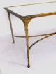 Vintage French Bronze Maison Bagues Coffee Table W Mirrored Top Mid-Century Modernism photo 1