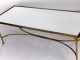 Vintage French Bronze Maison Bagues Coffee Table W Mirrored Top Mid-Century Modernism photo 7