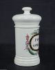 Antique 19th Century Apothecary Jar Past Goma B Paris White Porcelain French Bottles & Jars photo 5