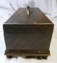 Vintage Handmade Wooden Box W/ Metal Handle,  Knob Feet,  For Fishing Boxes photo 3