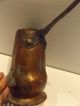 Crare Antique C1700s Copper Chocolate Pot Forged Cast Steel W Rivets Primitive Metalware photo 1