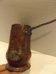 Crare Antique C1700s Copper Chocolate Pot Forged Cast Steel W Rivets Primitive Metalware photo 2