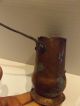 Crare Antique C1700s Copper Chocolate Pot Forged Cast Steel W Rivets Primitive Metalware photo 3