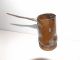 Crare Antique C1700s Copper Chocolate Pot Forged Cast Steel W Rivets Primitive Metalware photo 4