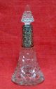 English Cut Crystal Glass & Sterling Silver Perfume Bottle C 1934 J H Worrall Bottles, Decanters & Flasks photo 1