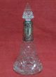 English Cut Crystal Glass & Sterling Silver Perfume Bottle C 1934 J H Worrall Bottles, Decanters & Flasks photo 6