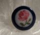 Antique Hand Painted Porcelain/china Button Rose Cobalt Sweet Buttons photo 1