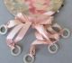 Antique Handmade Pink Rose Watered Silk Sewing Chatelaine W Pin Holder,  Ribbons Other Antique Sewing photo 3