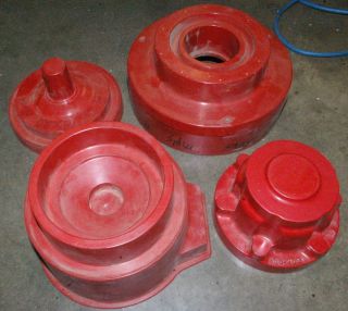 4 Vintage Industrial Wood Patterns Foundry Casting Molds Great Decorations photo