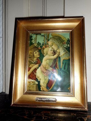 Miniature On Enamel: The Virgin Mary And Baby Jesus From Work Of Botticelli photo