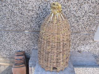 Antique Primitive Hand Made Basket Skep For Bee Swarm Hive Beeskep photo