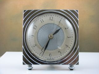 Vintage Hammond Gloria Art Deco Synchronous Elec Alarm Clock Vg Cond photo