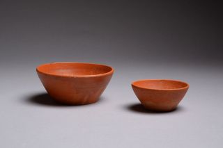 A Ancient Roman Terracotta Red Slip Samian Ware Bowls - 150 Ad photo