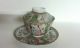 A 19th Century Chinese Canton Porcelain Tea/rice Cup/bowl,  Saucer/plate And Lid Porcelain photo 1