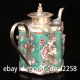 Old Porcelain & Tibet Silver Hand Painted Flower Teapot & Mouse Lid Teapots photo 2