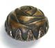Antique Brass Button Rose Blossom Dome In Fancy Brass Back Buttons photo 1