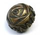 Antique Brass Button Rose Blossom Dome In Fancy Brass Back Buttons photo 2