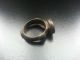 Old Greek Bronze Seal Ring Features Angel Holding A Snake & Triangle Greek photo 2