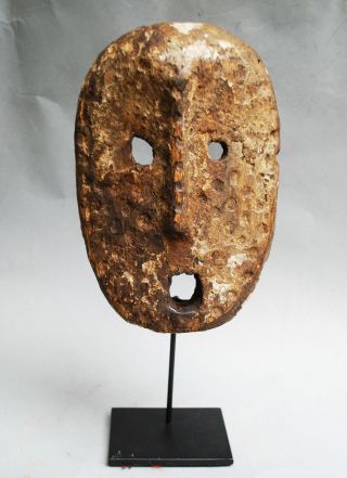 A Characterful Lega Tribe Mask From The Congo.  Remnants Of Pigment photo