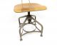 Vintage 1940 ' S Toledo Drafting Chair Stool Industrial Metal Maple Wood Steampunk 1900-1950 photo 1