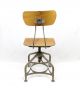 Vintage 1940 ' S Toledo Drafting Chair Stool Industrial Metal Maple Wood Steampunk 1900-1950 photo 6
