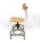 Vintage 1940 ' S Toledo Drafting Chair Stool Industrial Metal Maple Wood Steampunk 1900-1950 photo 8